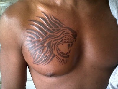 tattoos for men on chest quotes. script chest tattoos for men